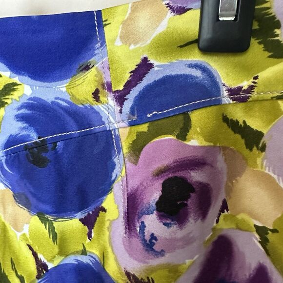 Baraschi Anthropologie Skirt 8 Pencil Midi Floral Preppy Career Office Zip - Picture 4 of 7